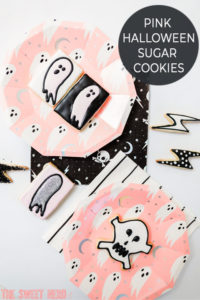 Pink Halloween Sugar Cookies
